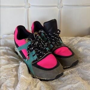 Steve Madden Women's Sneakers - Pink, Green, and Black